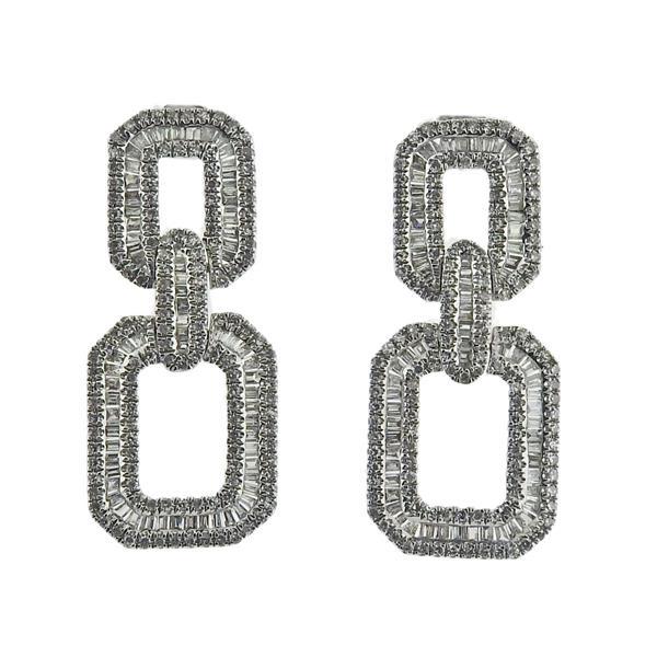 18k Gold Diamond Drop Earrings (1 of 4)