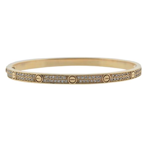 18k Rose Gold Diamond Bangle Bracelet (1 of 3)