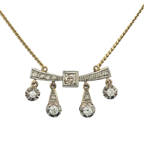 14k Gold Diamond Pendant Necklace (1 of 3)