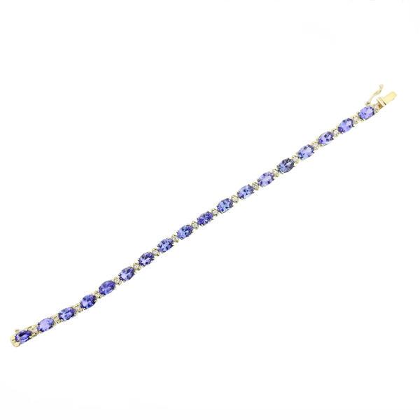 14k Gold Diamond Tanzanite Bracelet (1 of 4)