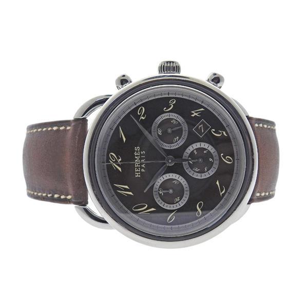Hermes Arceau Stainless Steel Chronograph Automatic Watch AR4.910 (1 of 4)