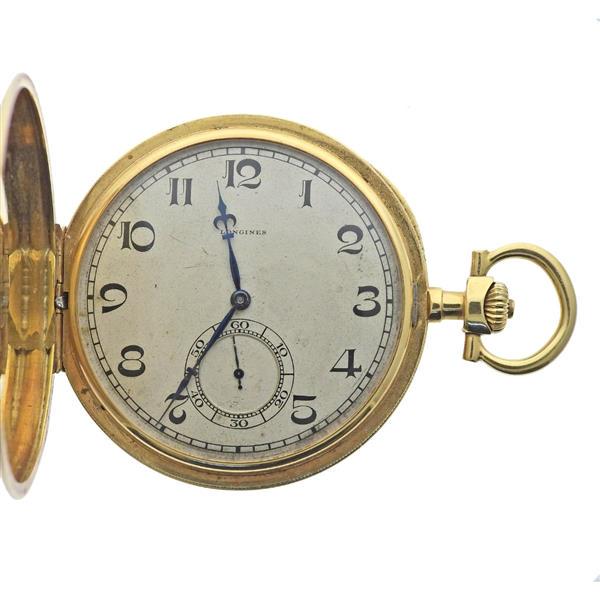 Antique Longines 18k Gold 7 Grands Prix Pocket Watch (1 of 6)