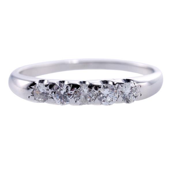 Platinum Diamond Half Band Ring (1 of 3)