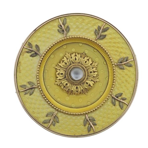 Faberge Viktor Aarne Gold Silver Enamel Moonstone Bell Push (1 of 7)