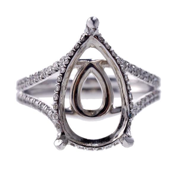 Platinum Diamond Engagement Ring Mounting (1 of 3)