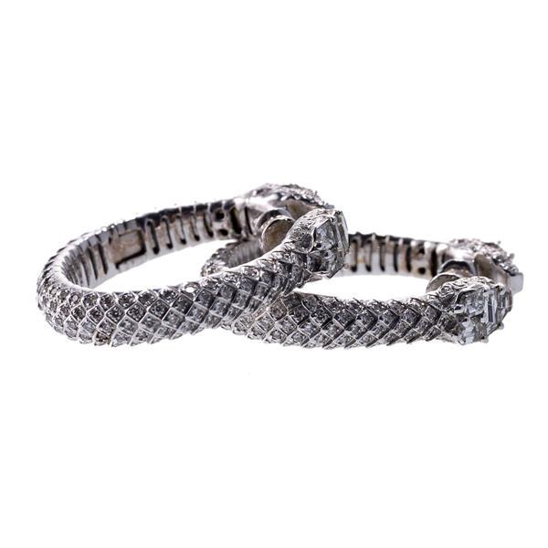 Repossi 18k Gold Diamond Hoop Earrings (1 of 3)