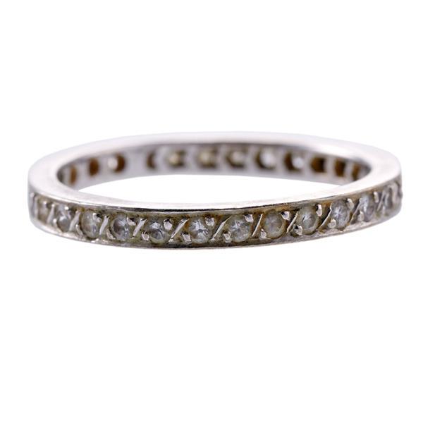 18k Gold Diamond Eternity Band Ring (1 of 2)