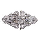 Midcentury Platinum Diamond Clasp