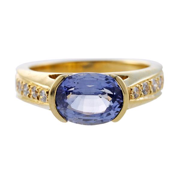 Ararat 18k Gold Tanzanite Diamond Ring (1 of 3)