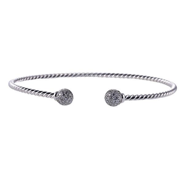 David Yurman Petite Solari 18k Gold Diamond Cuff Bracelet (1 of 3)