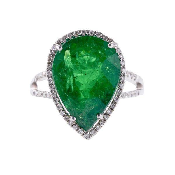 7ct Tsavorite Garnet Diamond Gold Ring (1 of 4)