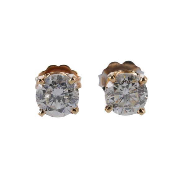 14k Gold Diamond Stud Earrings (1 of 2)