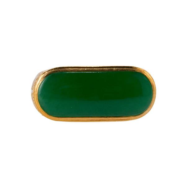 22k Yellow Gold Jade Ring (1 of 3)