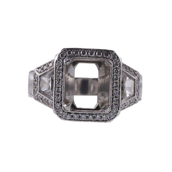 Platinum Diamond Engagement Ring Mounting (1 of 3)