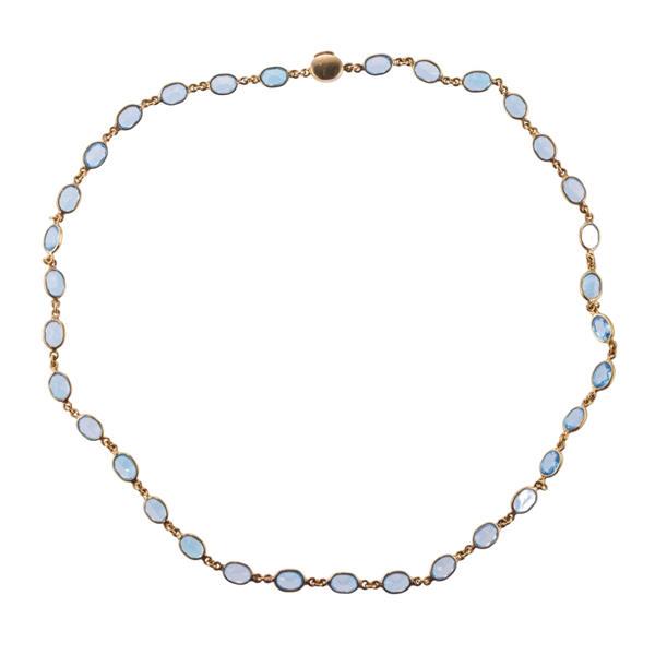 Laura M 18k Gold Blue Topaz Necklace (1 of 3)