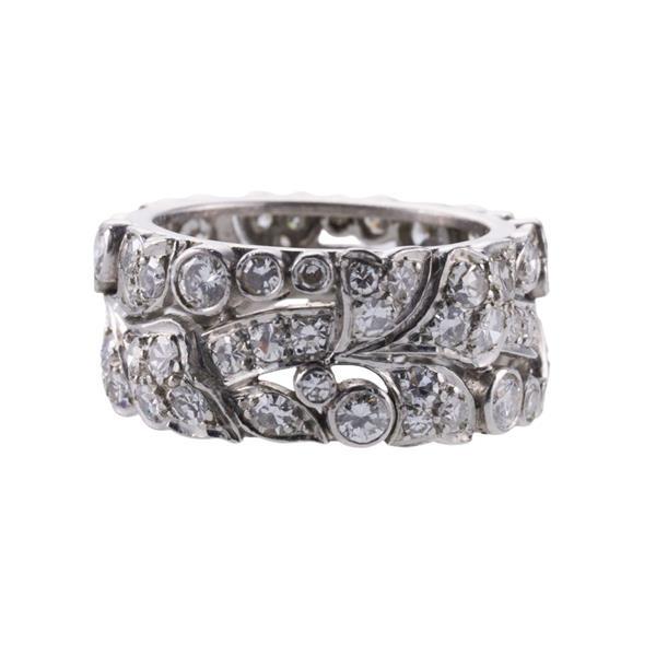 Mid Century Platinum Diamond Eternity Band Ring (1 of 4)
