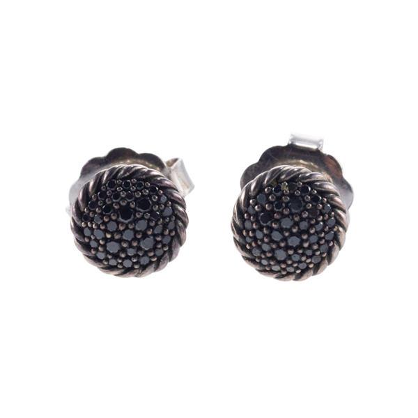 David Yurman Chatelaine Silver Diamond Stud Earrings (1 of 2)