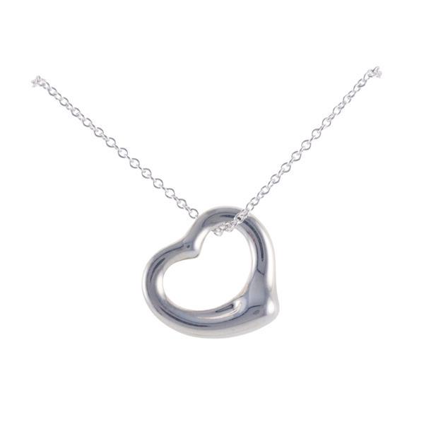 Tiffany & Co Elsa Peretti La Reina Silver Heart Pendant Necklace (1 of 3)