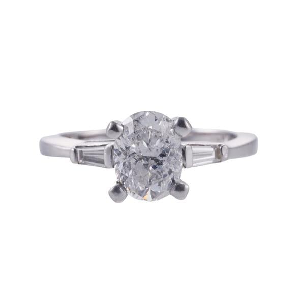 Platinum 1.20ct Oval Diamond Engagement Ring (1 of 3)