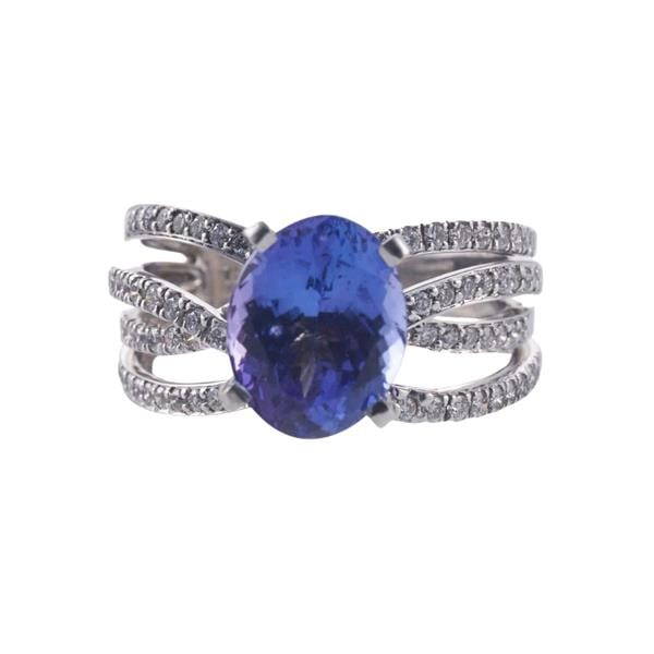 18k Gold Diamond Tanzanite Ring (1 of 4)