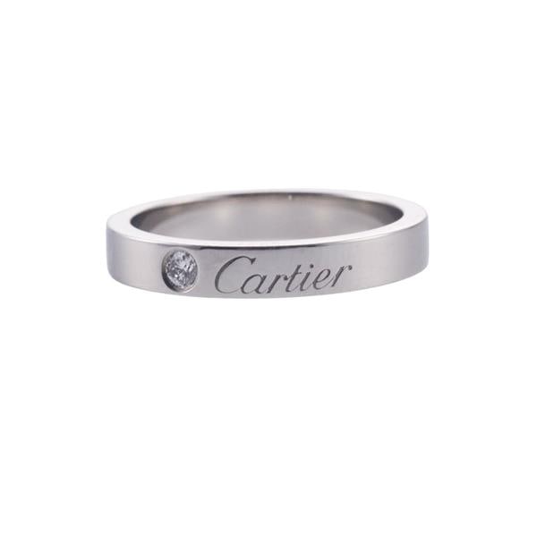 Cartier C de Cartier Platinum Diamond Band Ring (1 of 3)