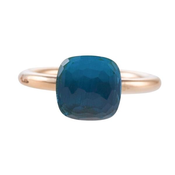 Pomellato Nudo 18k Gold Blue Topaz Ring (1 of 3)