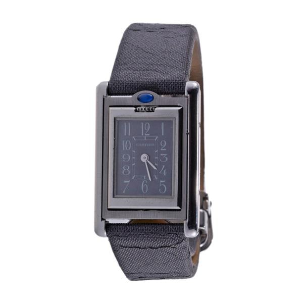 Cartier Tank Basculante Stainless Steel Watch 2386 (1 of 4)