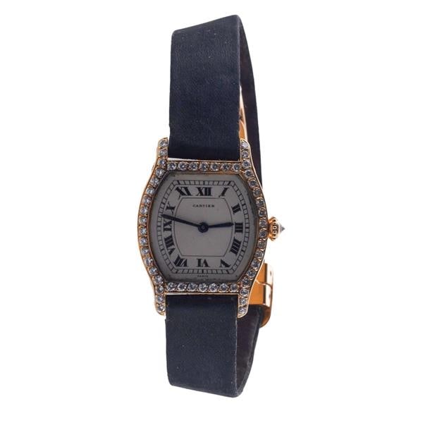 Cartier Tortue 18k Gold Diamond Watch (1 of 4)