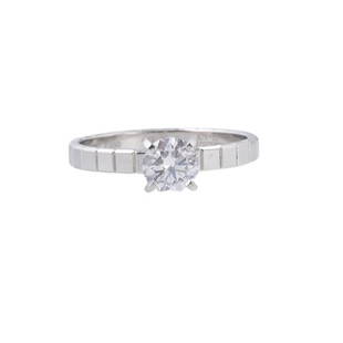 Chopard GIA 0.70ct D VVS1 Diamond Engagement Ring: METAL: Platinum. MEASUREMENTS: Ring size 7. GEMSTONES: GIA certified 0.70ct D/VVS1 RBC diamond. Comes with GIA copy only. MARKED: Chopard, pt950, 829763, 3707536, Swiss Made, 0.70ct D-VVS1, 56760. WEI