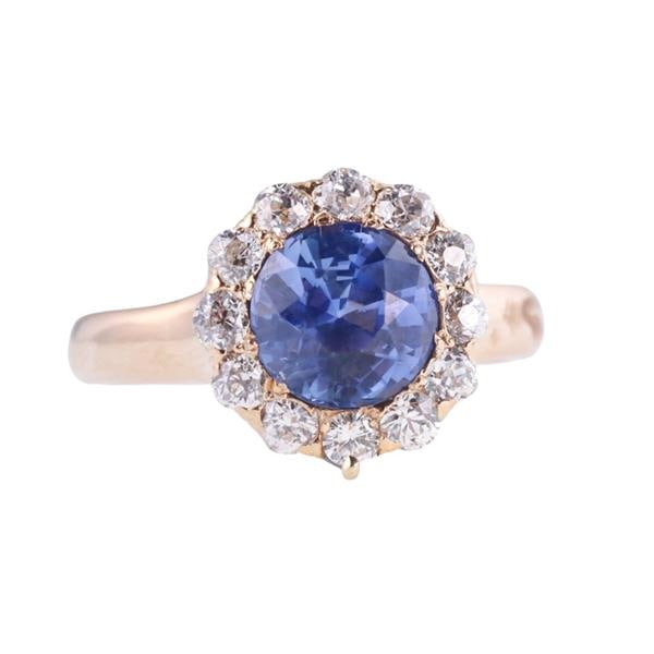 14k Gold Diamond Sapphire Ring (1 of 4)