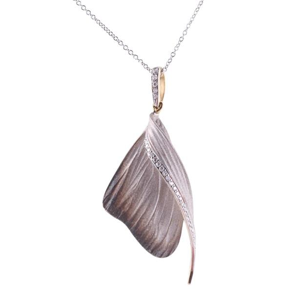 Simon G 18k Two Tone Gold Diamond Pendant Necklace (1 of 4)