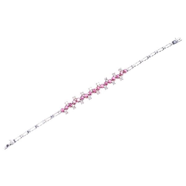 18k Gold Diamond Ruby Bracelet (1 of 5)