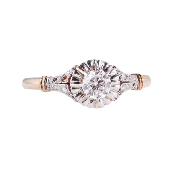 18k Gold Platinum Diamond Engagement Ring (1 of 4)