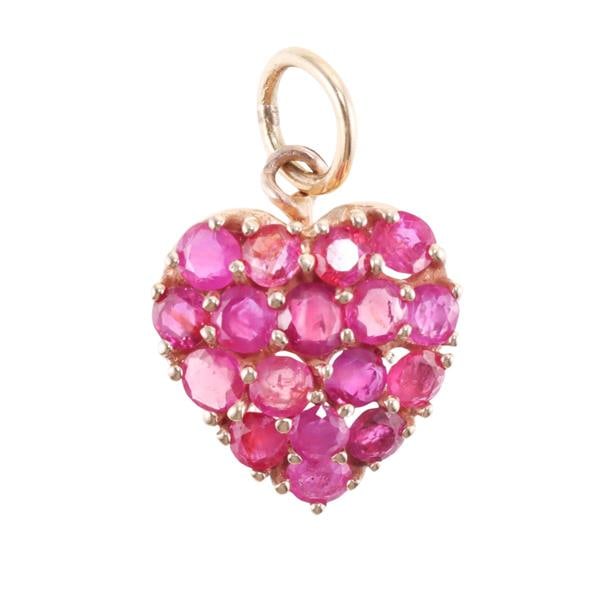 14k Gold Ruby Heart Pendant (1 of 3)
