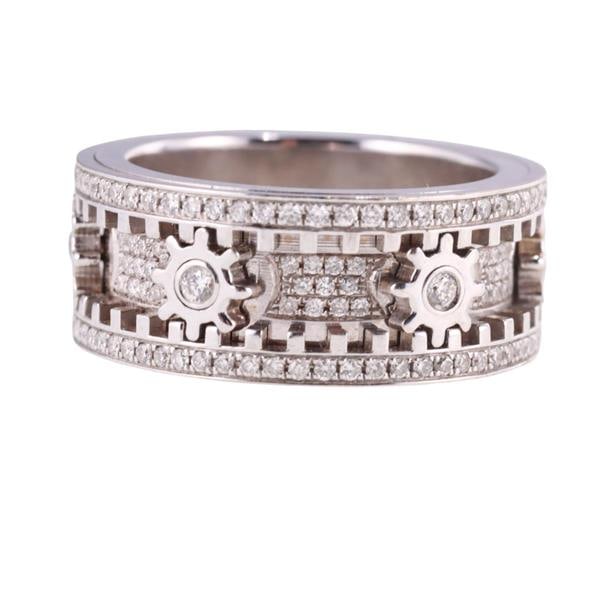 18k Gold Diamond Men's Spinning Band Ring (1 of 4)