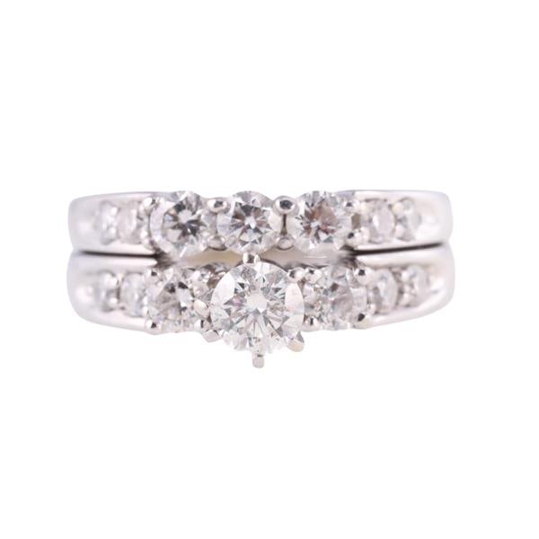 14k Gold Diamond Engagement Wedding Ring Set (1 of 3)