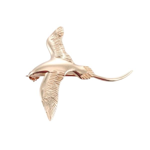 18k Gold Bird Brooch Pendant (1 of 3)