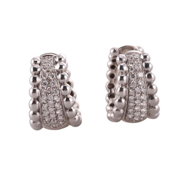 Piero Milano 18k Gold Diamond Hoop Earrings (1 of 3)