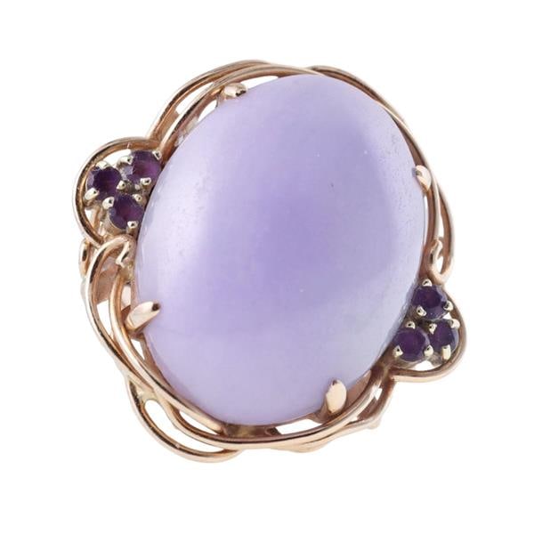 14k Gold Jade Cabochon Ring (1 of 4)