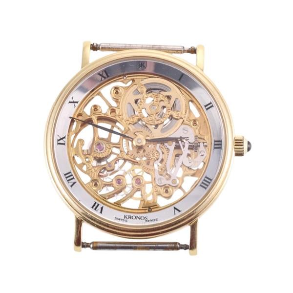 Kronos 18k Gold Skeleton Automatic Watch (1 of 3)