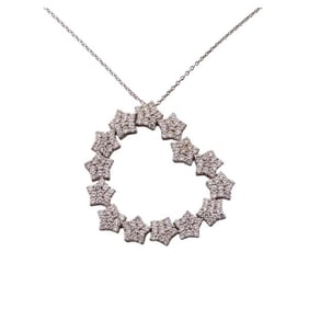 Pasquale Bruni 18k Gold Diamond Open Heart Pendant Necklace