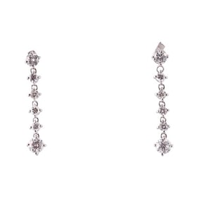 14k Gold Diamond Drop Earrings