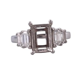Blue Nile Platinum Diamond Ring Mounting