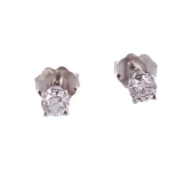 14k Gold Diamond Stud Earrings