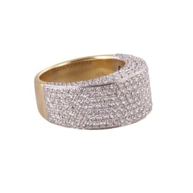Casa Gi 18k Two Tone Gold Diamond Ring
