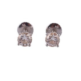 14k Gold Diamond Stud Earrings