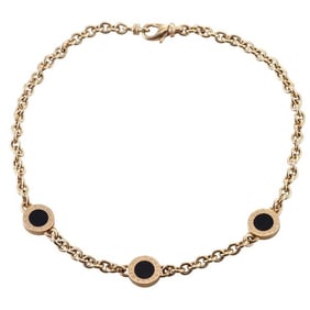 Bvlgari Bulgari 18k Yellow Gold Onyx Necklace