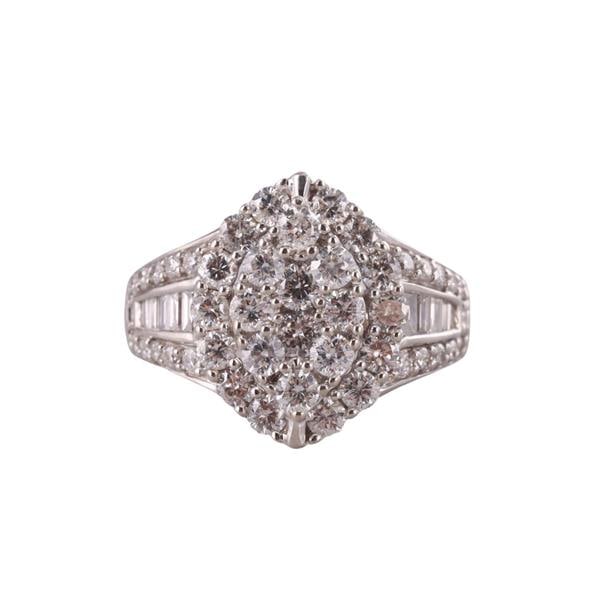 14k Gold Diamond Oval Shaped Cluster Ring (1 of 4)