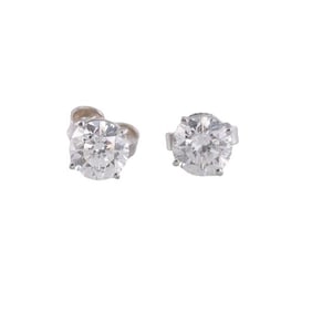 14k Gold Diamond Stud Earrings