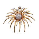 18k Gold Diamond Brooch Pin